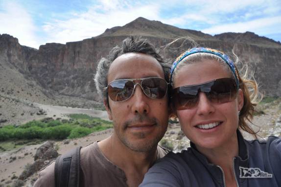 Uma selfie durante a visita à Cueva de Las Manos, no sul da patagônia, na Argentina